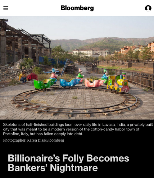 Bloomberg, Lavasa, Real Estate, India, Portofino,